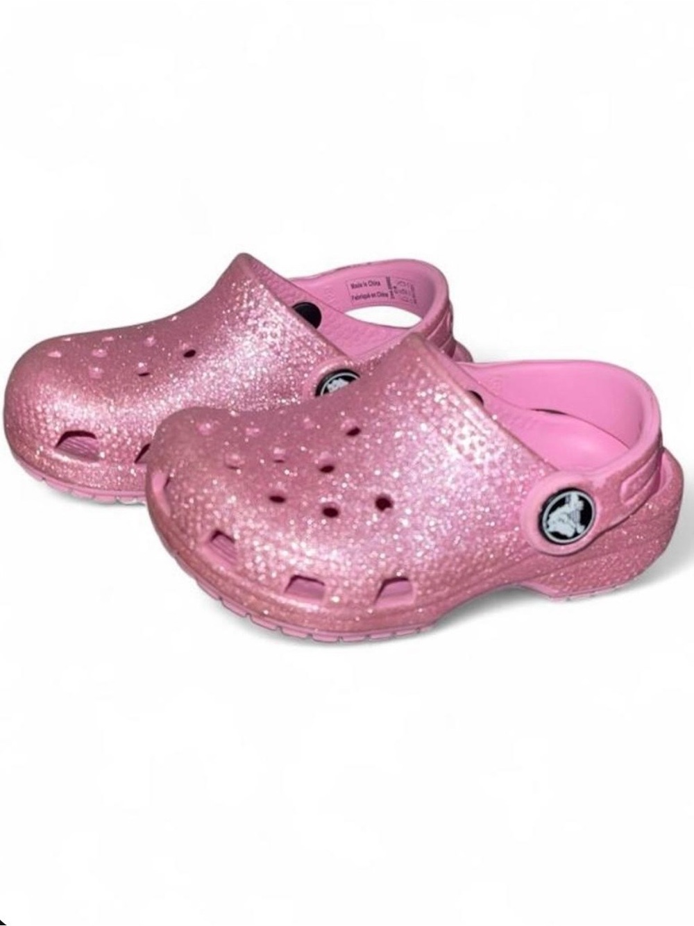 Crocs Glitter Pink Clog Size C6
